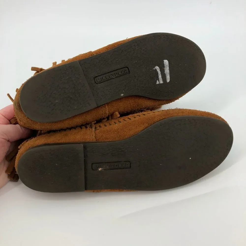 ‎MINNETONKA Leather Fringe Boots Womens 6